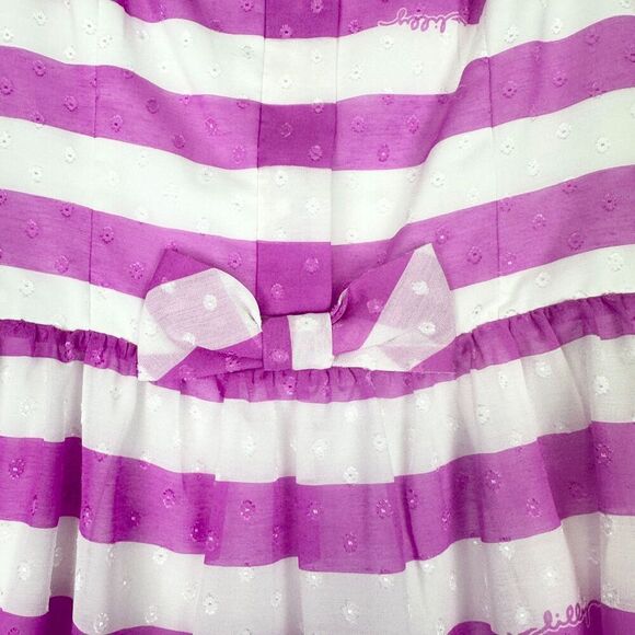 Lilly Pulitzer Antonia Dress Awning Stripe Size 4 NWT Pansy Purple - Picture 4 of 9
